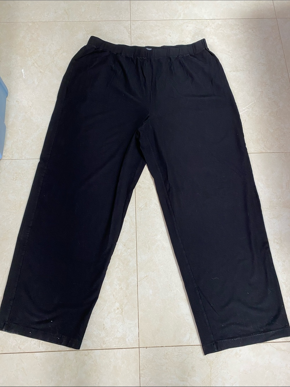 Eileen Fisher 3X Pull-On Black Pants Viscose/ Nylon